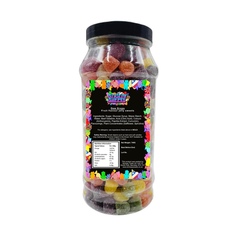 Dew Drops Fruit Flavour Gummy Retro Sweets Gift Jar - 740g