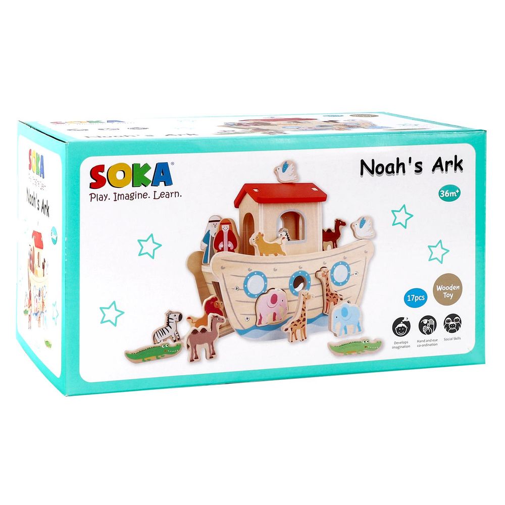 SOKA Noah's Ark - Interactive Storytelling Playset for Hours of Creative Fun - Certified Quality Wooden Toys - Ideal Gift