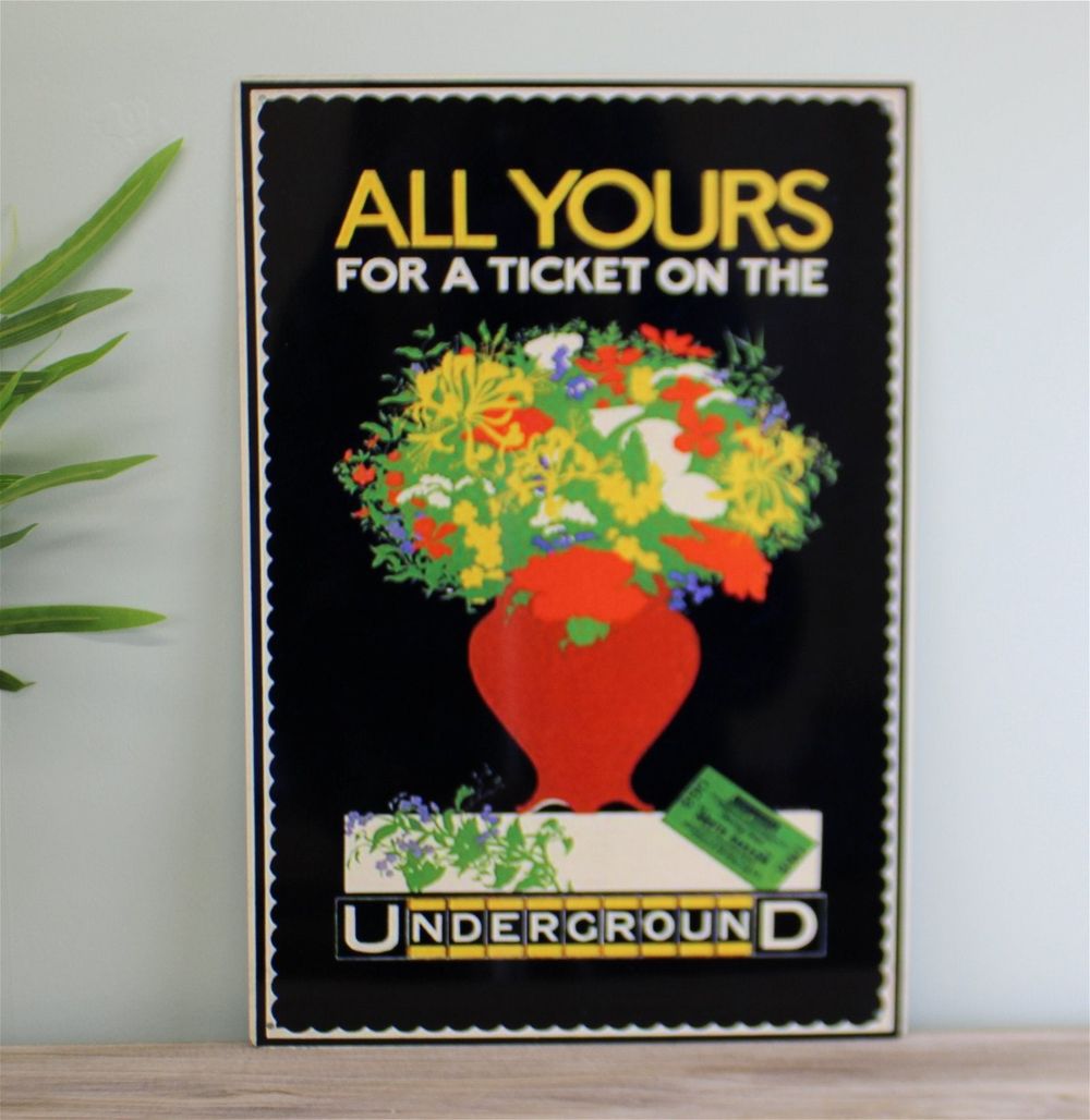 London Underground Metal Sign - Retro Advertising - High Quality - Vintage Style - Reproduction - 40x28cm