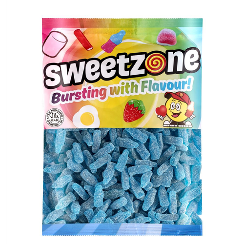 Blue Raspberry Bottles 1kg Bag Sweets