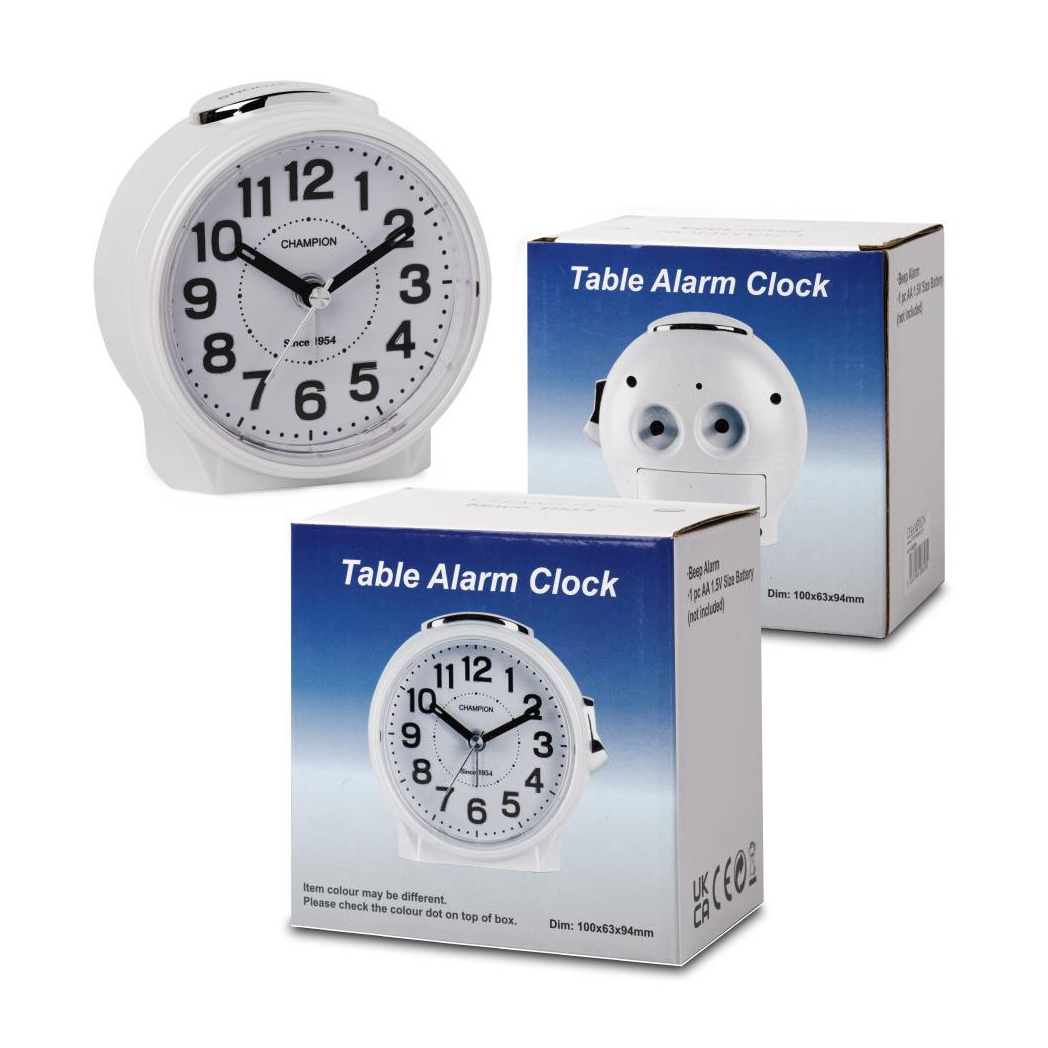 Champion Arch White Alarm Clock MF8828W