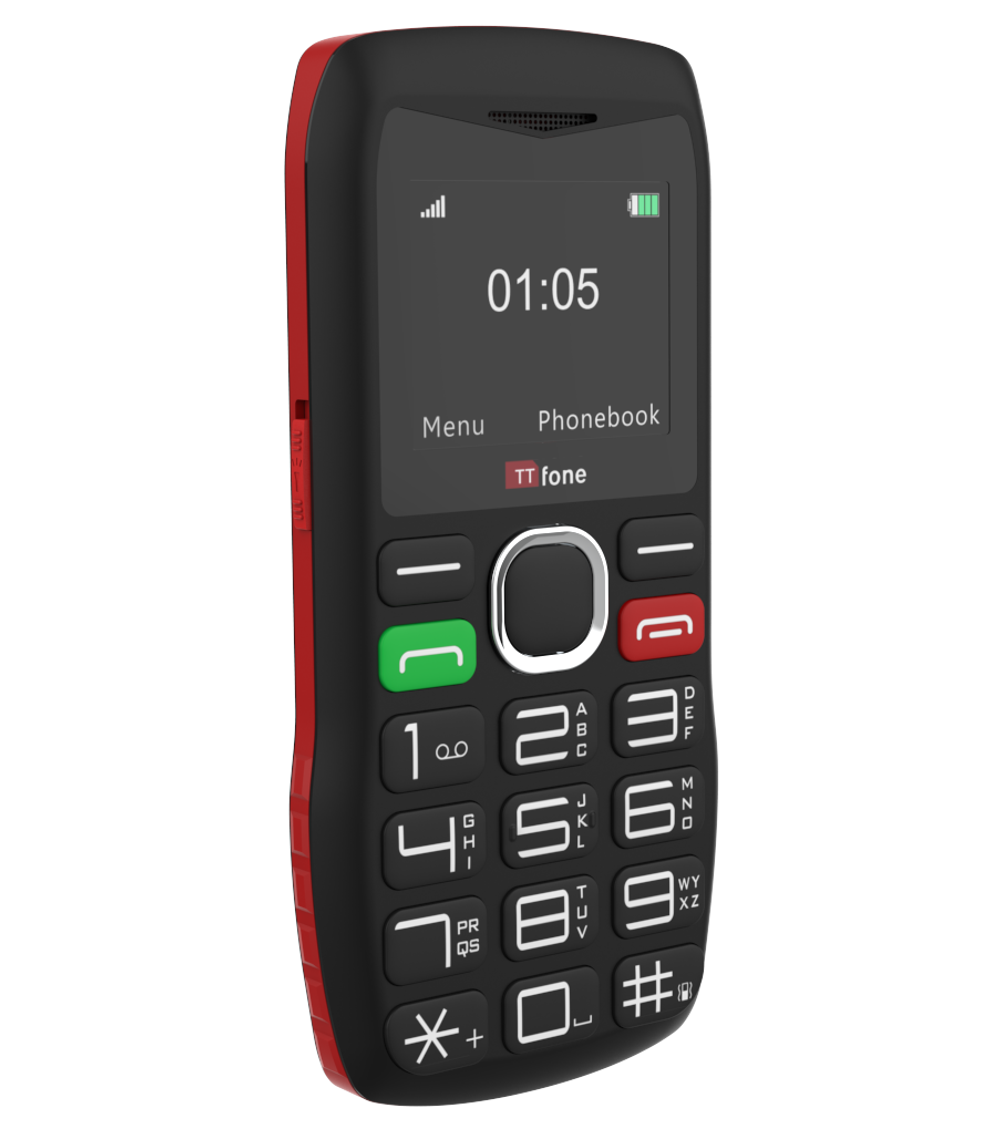 TTfone TT880 Easy-to-Use Big Button Mobile + USB C Cable