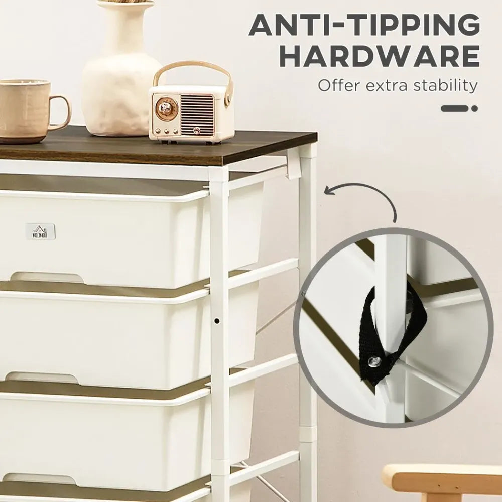 Chest of Drawers 6-Drawer Dresser Storage Cabinet Bedroom Living Room White