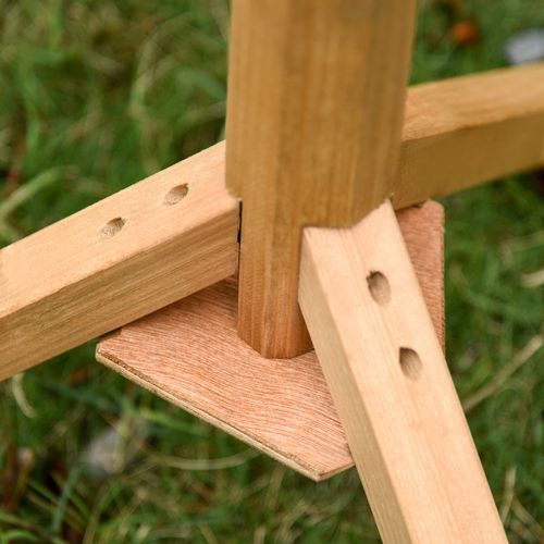 PawHut Wooden Bird Table Freestanding Feeding Station for Garden Outside 139H cm Natural
