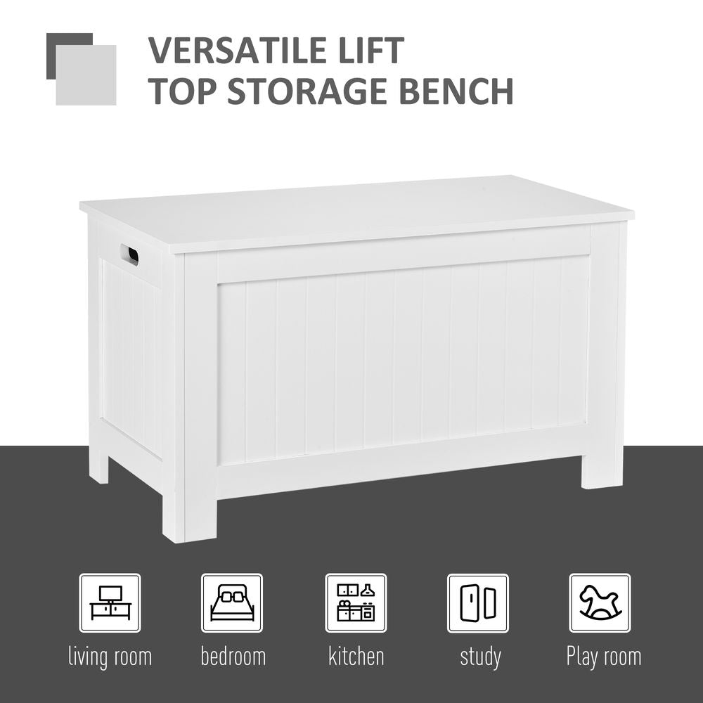 Large Storage Box Toy Chest with Lid & Safety Hinges