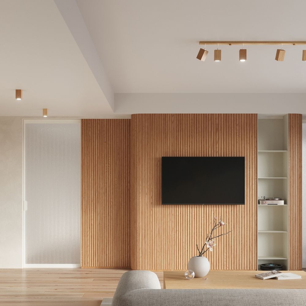 Scandinavian Design Ceiling Lamp - Wood, GU10 - High-Quality & Stylish