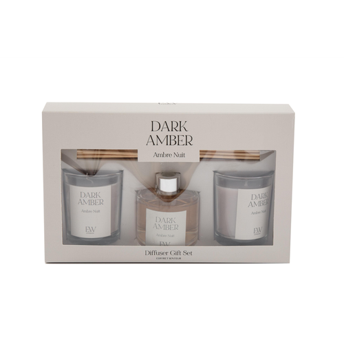 Dark Amber Scented 50ml Diffuser and Candle Giftset