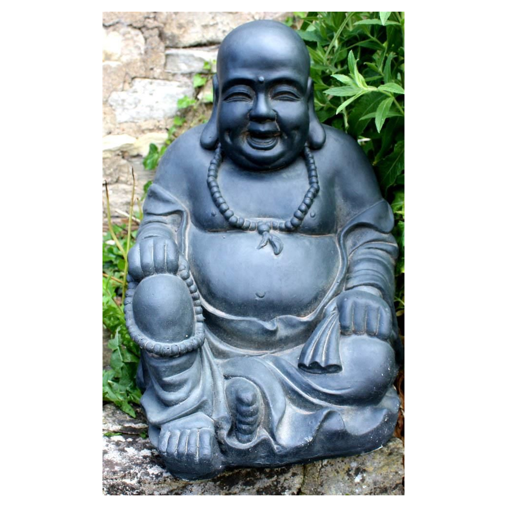Stone Effect Laughing Buddha Statue