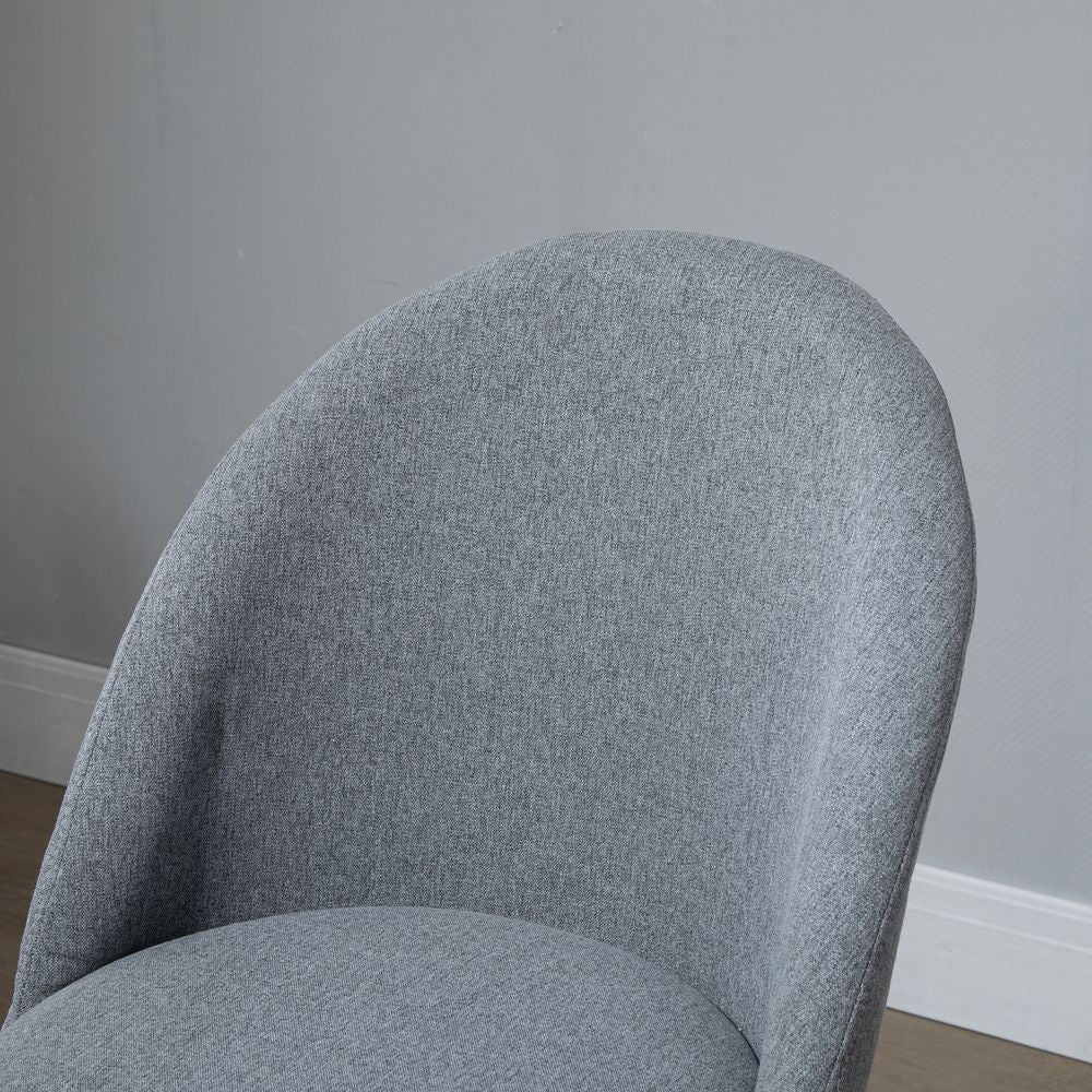 97cm Draughtsman Chair Home Office 5 Wheels Padded Seat Grey Vinsetto