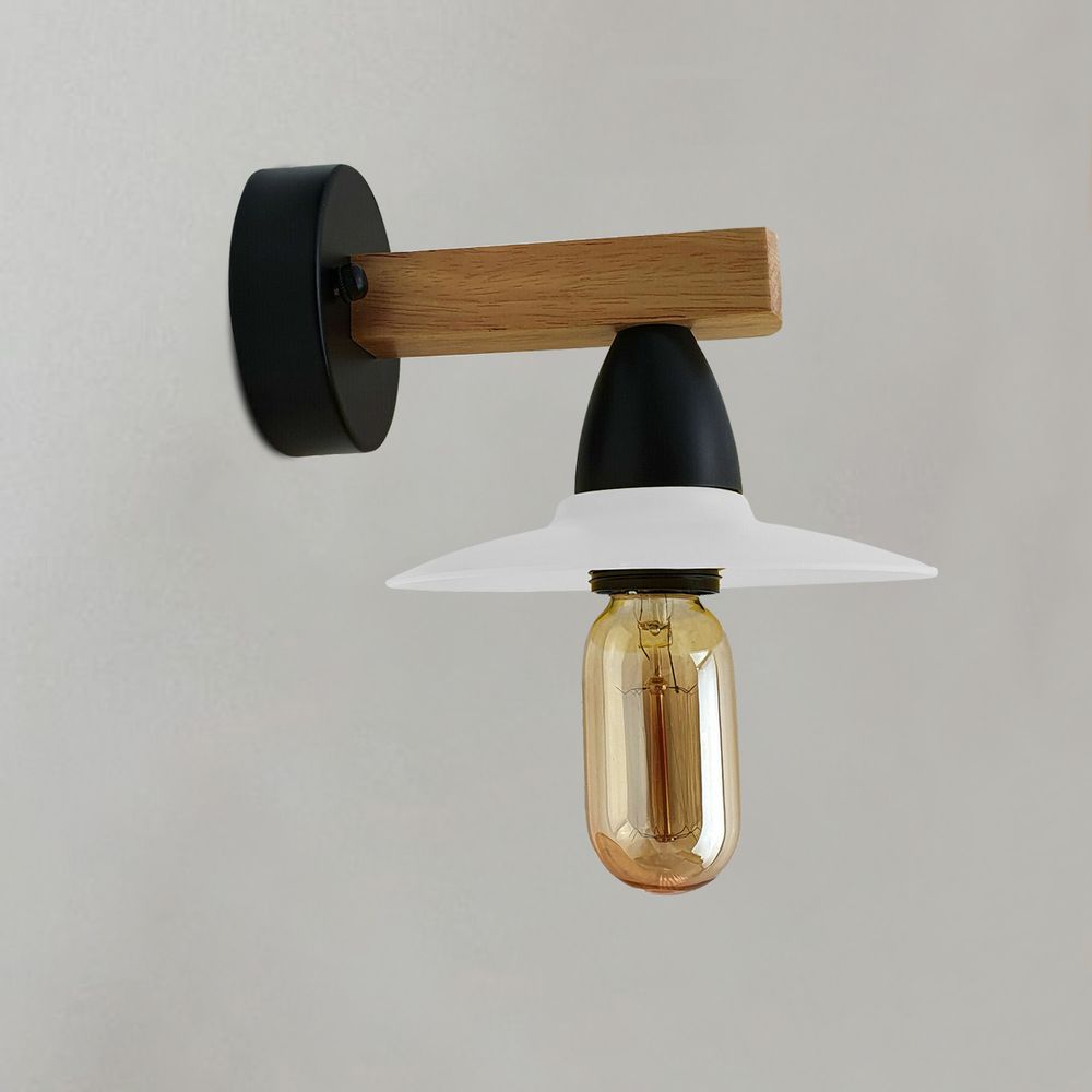 Vintage Modern Indoor White Wall Sconce Wall Light E27 Lamp Fitting Fixture ~6229