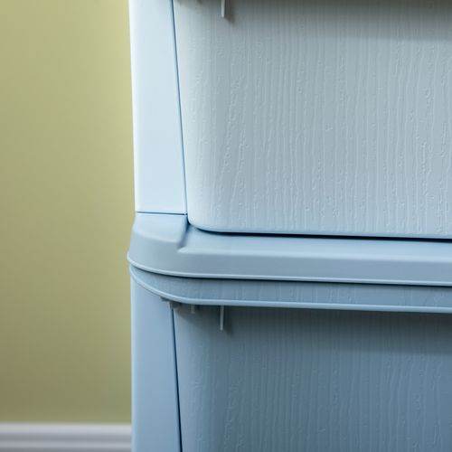 HOMCOM Kids Storage Unit Toy Box Vertical Dresser with Six Drawers - Blue