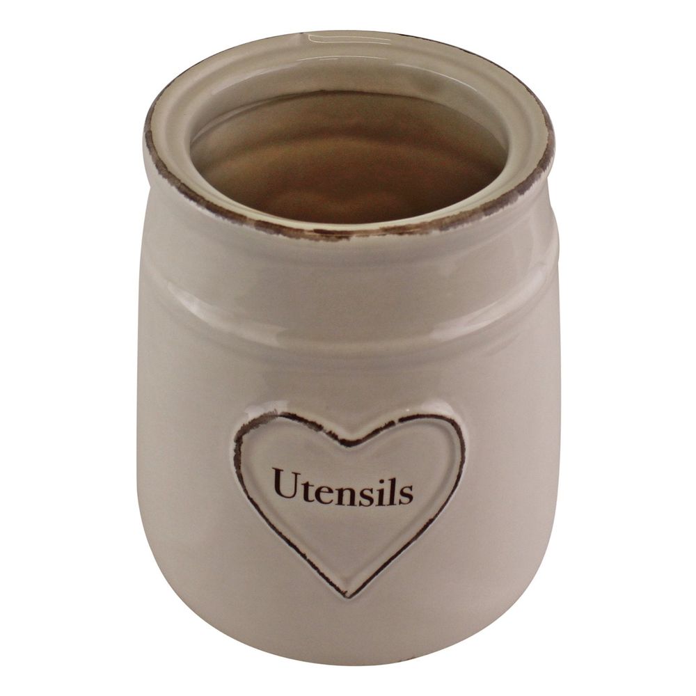 Premium Heart Range Ceramic Utensil Holder - High Quality & Stylish Kitchen Storage Solution