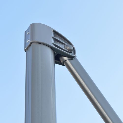 3 x 3(m) Cantilever Parasol Garden Umbrella with Cross Base Grey
