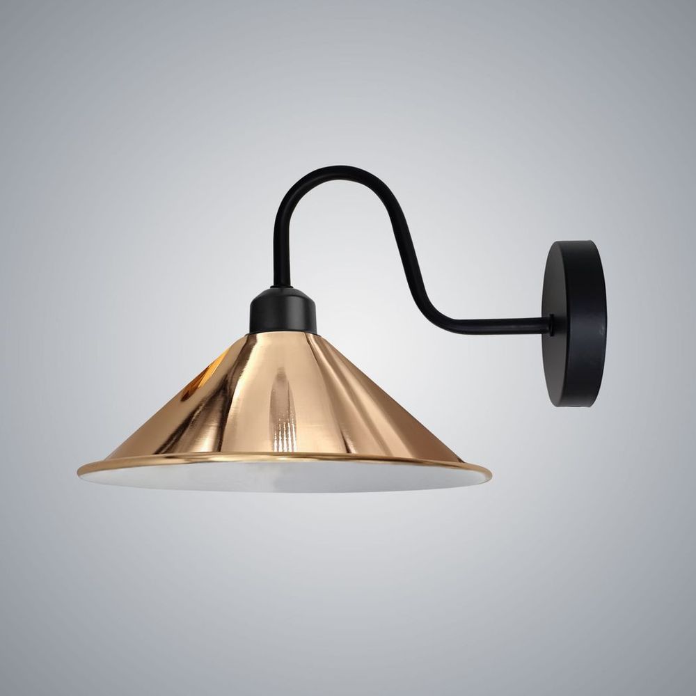 Vintage Rose Gold Wall Sconce | E27 Base | Dimmable | 3-Year Warranty | CE, RoHS Certified