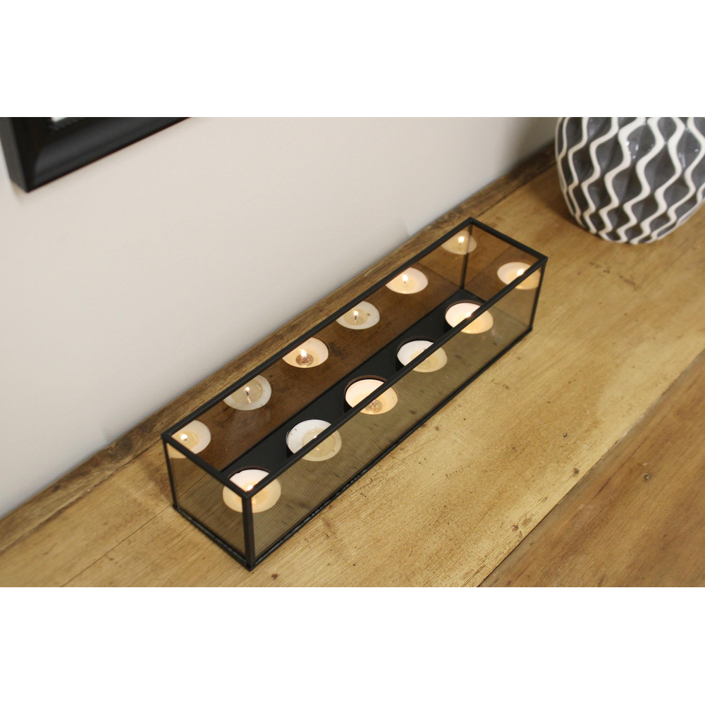 Exquisite Mirrored Tealight Holder - Perfect for Any Mantel or Tabletop