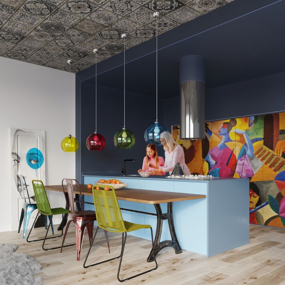 Pendant Lamp: Steel & Glass, Minimalistic Design, E27 - High Quality