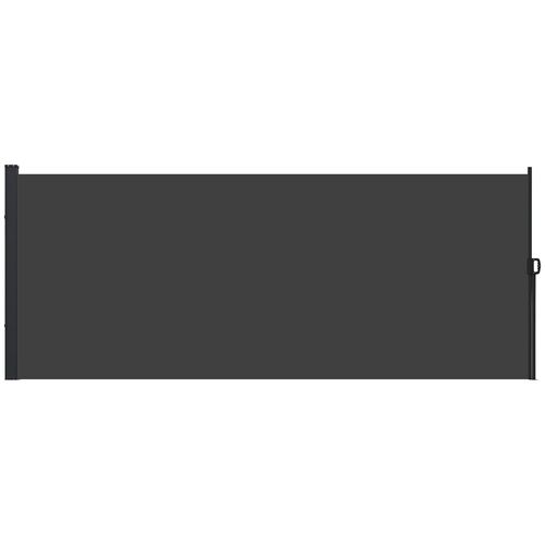 Outsunny Side Awning Retractable, Outdoor Privacy Screen, 400x180cm, Black