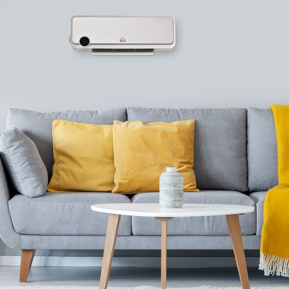 Wall Mounted Downflow Ceramic Heater with 12h Timer, Remote