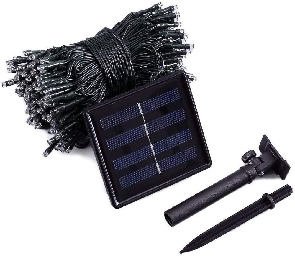 Planet Solar 200 Outdoor String Fairy Lights 20m - Warm White - Solar Powered - High Quality