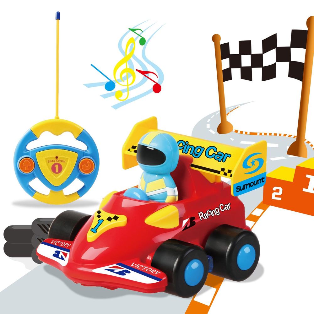 SOKA RC RACING CAR: My First Remote Control | Bright, Colorful, Cool Lighting & Music | Removable Car Driver | Non-toxic ABS | Perfect Gift