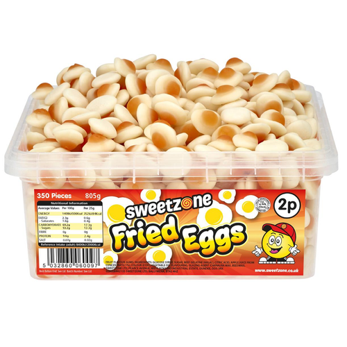 2p Fried Eggs 805g Tub Sweets