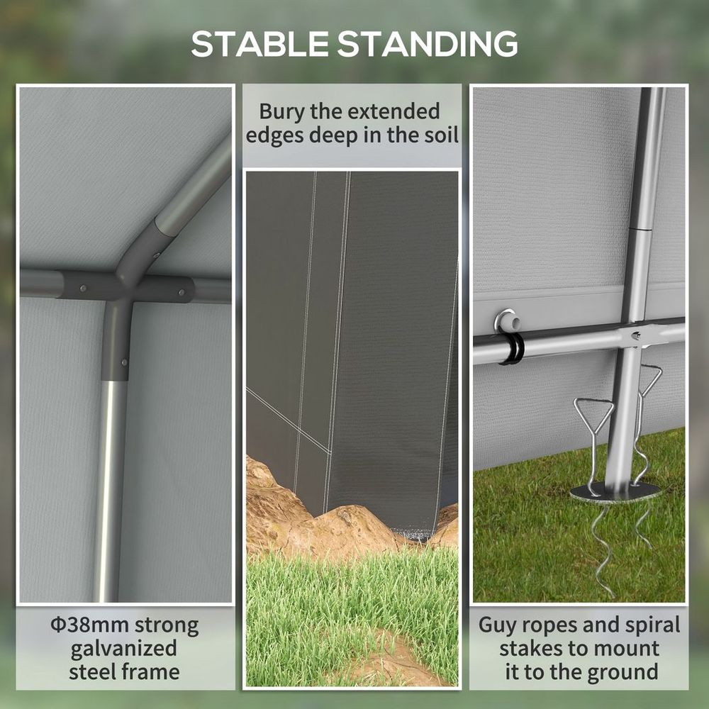 Outsunny 3x3m Garden Storage Shed - Waterproof, Heavy Duty & Portable