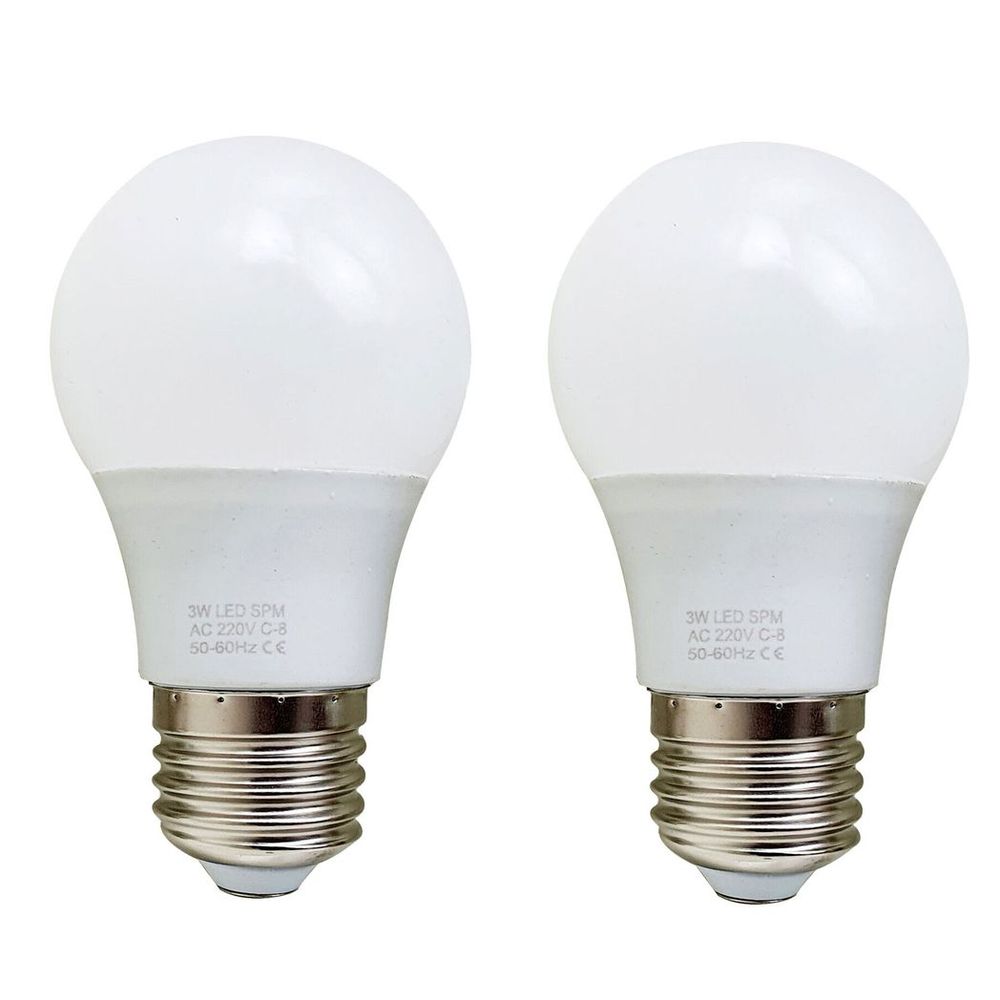 3W E27 Screw LED Light GLS bulbs, Energy Saving Edison Cool White 6000K non dimmable lights