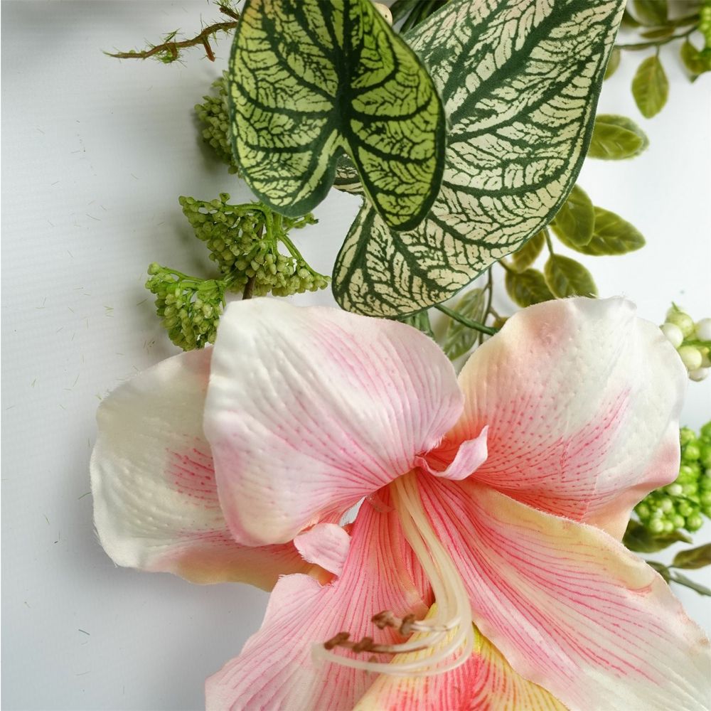 180cm Artificial Hanging Pink Lily Plant Realistic Garland Trailing