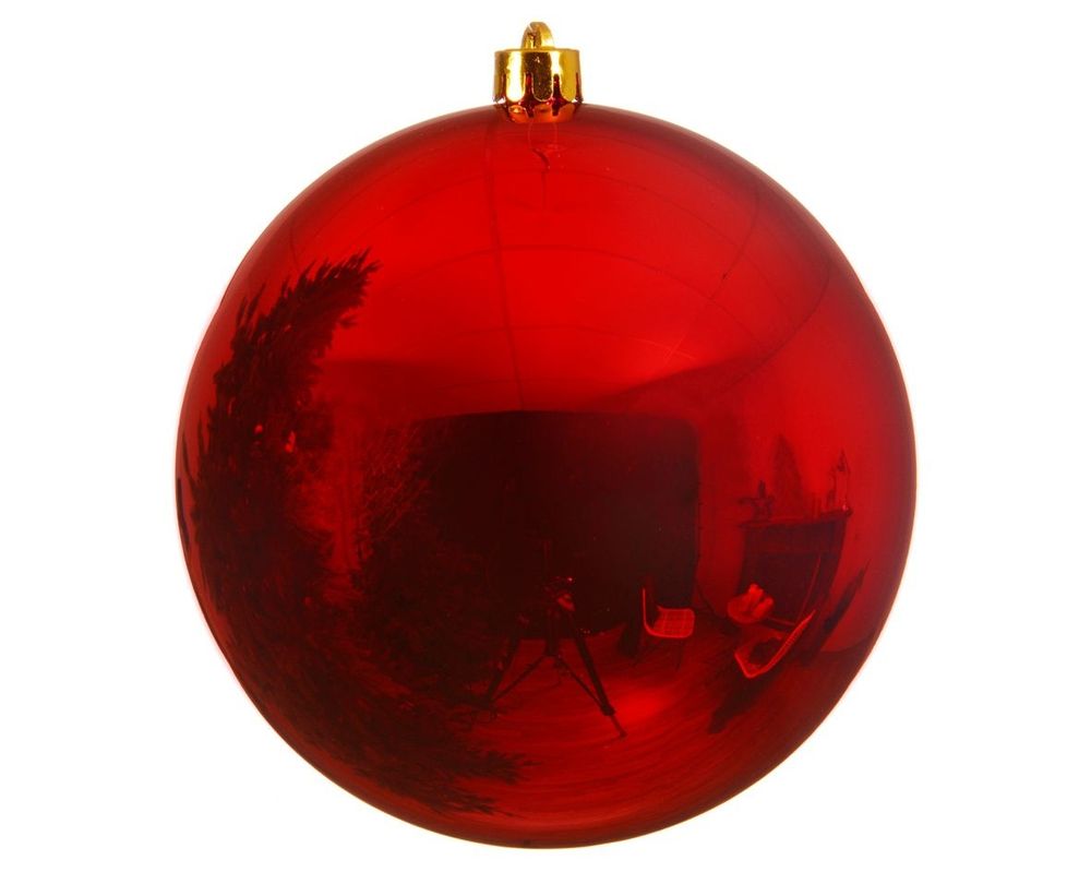 Shatterproof Christmas Red Bauble 20cm - Christmas