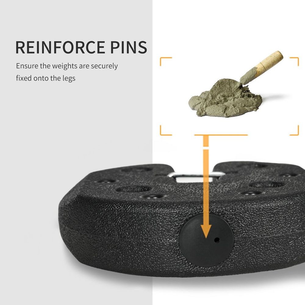 Premium Outsunny Gazebo Weights - Set of 4, Reinforce Pins, Easy Carry Belt - 12KG