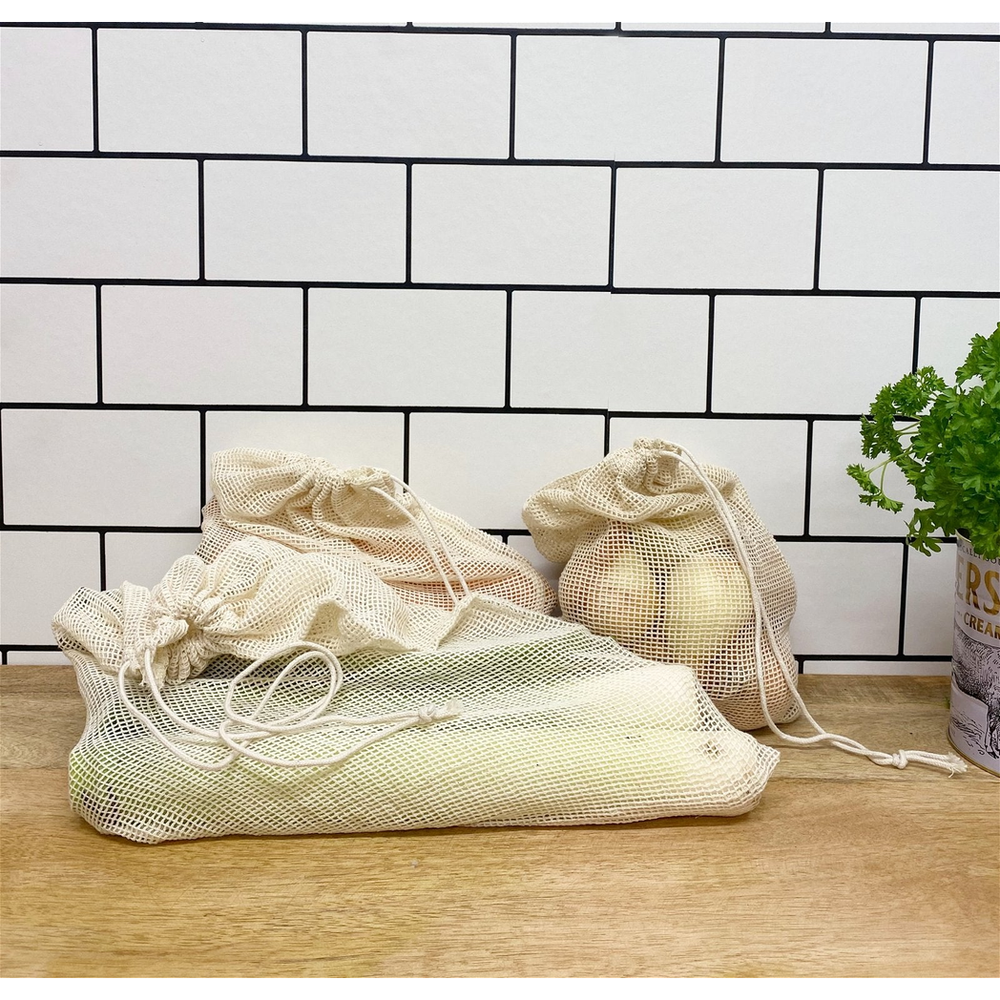 Pack of 3 Reusable Fruit & Vegetable Bags