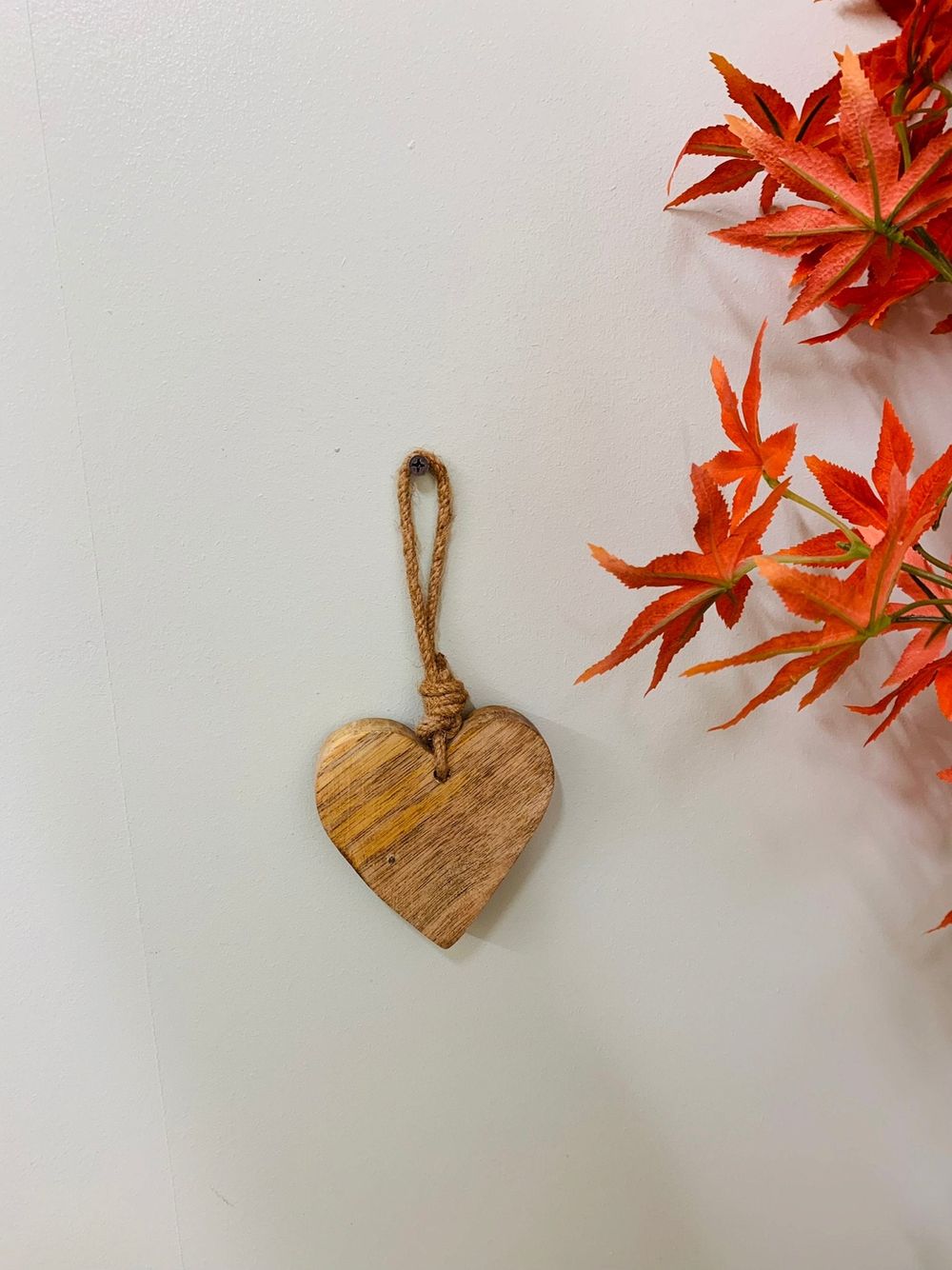 Rustic Wooden Heart with Silver Metal Accent - High Quality Home Decor
