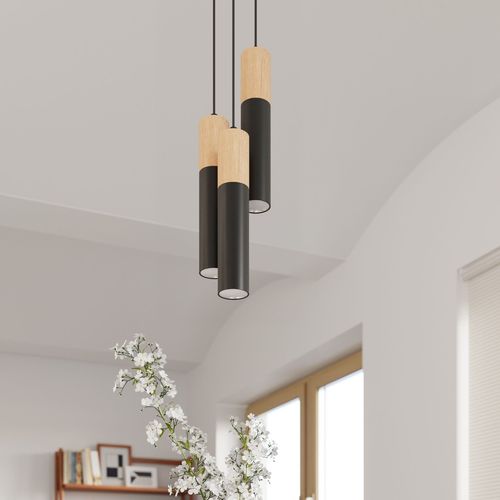 Pendant lamp steel, wood Pablo modern Design GU10