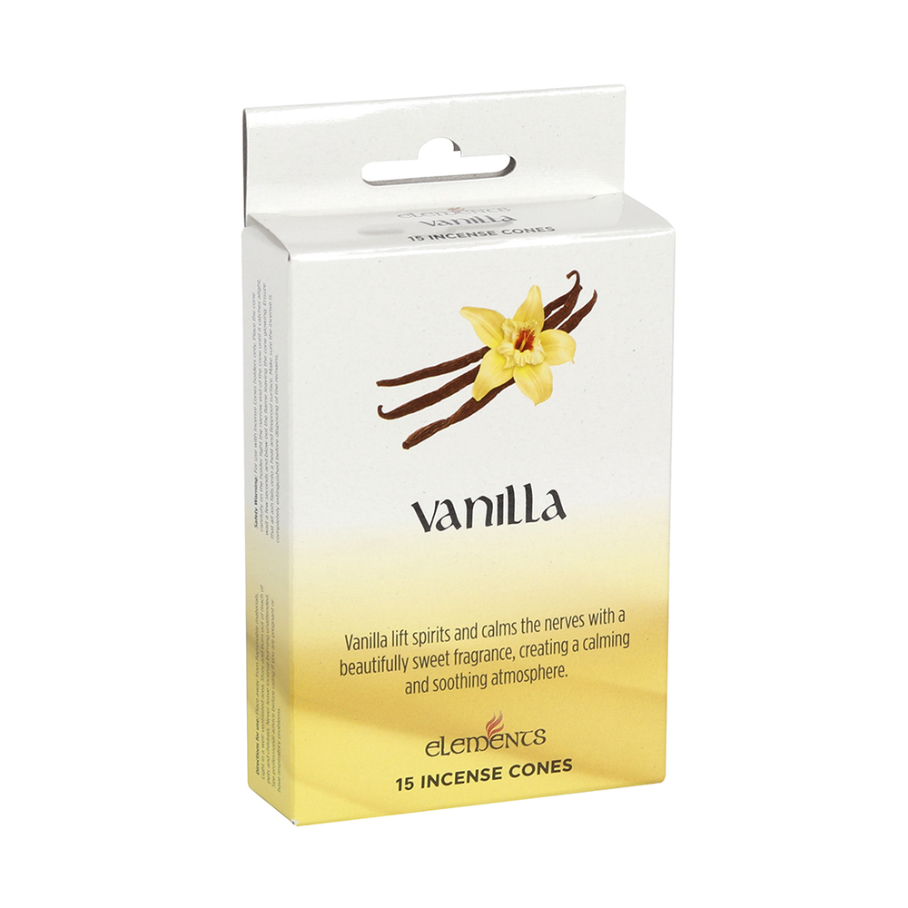 Set of 12 Packets of Elements Vanilla Incense Cones