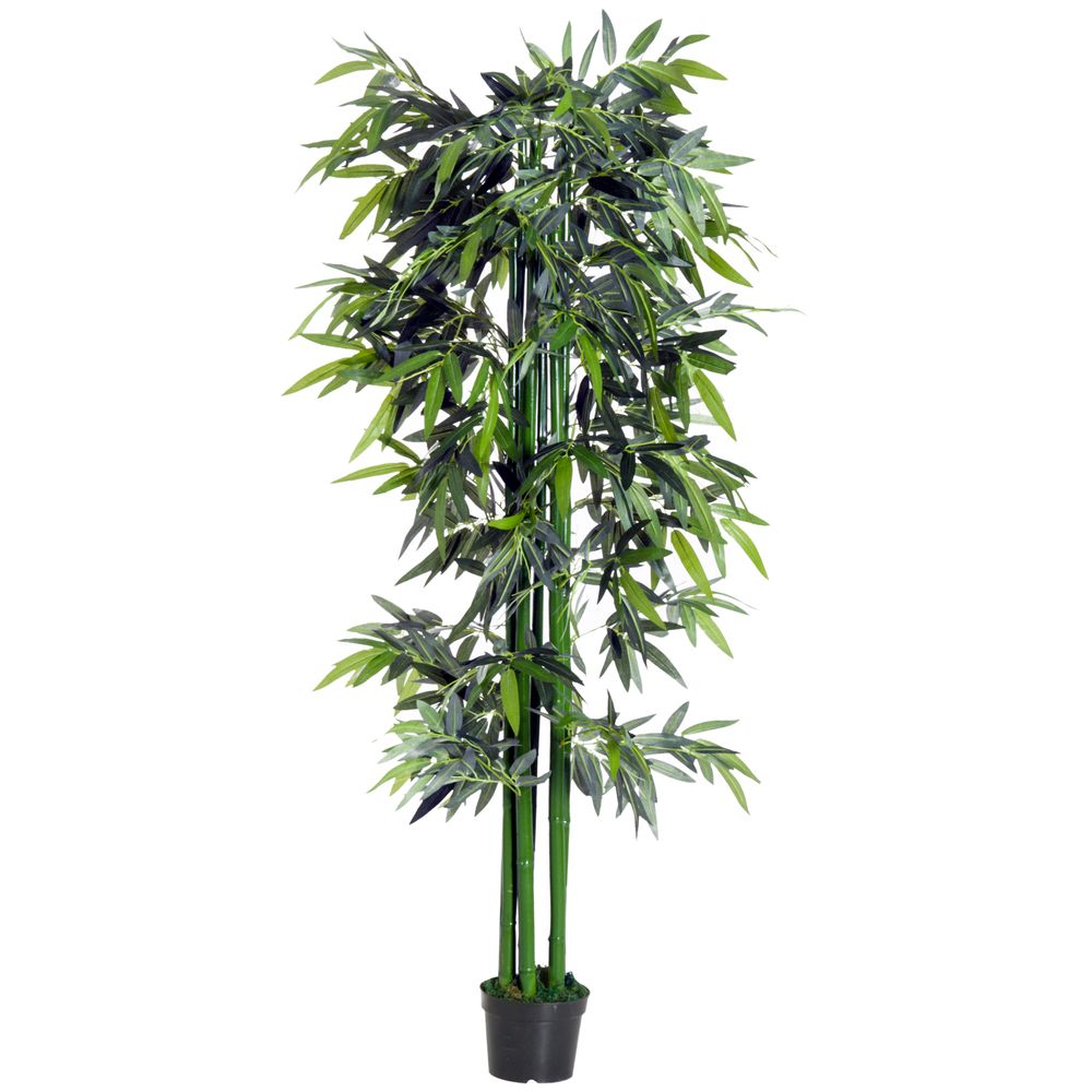 High-quality Artificial Bamboo Tree Plant, 1.8m - Green Bamboo/Black Pot