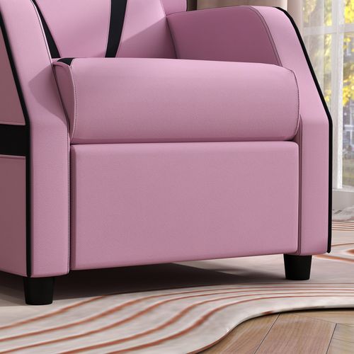 AIYAPLAY 2 in 1 Kids Armchair Recliner, PU Leather, for 3-9 Years Old