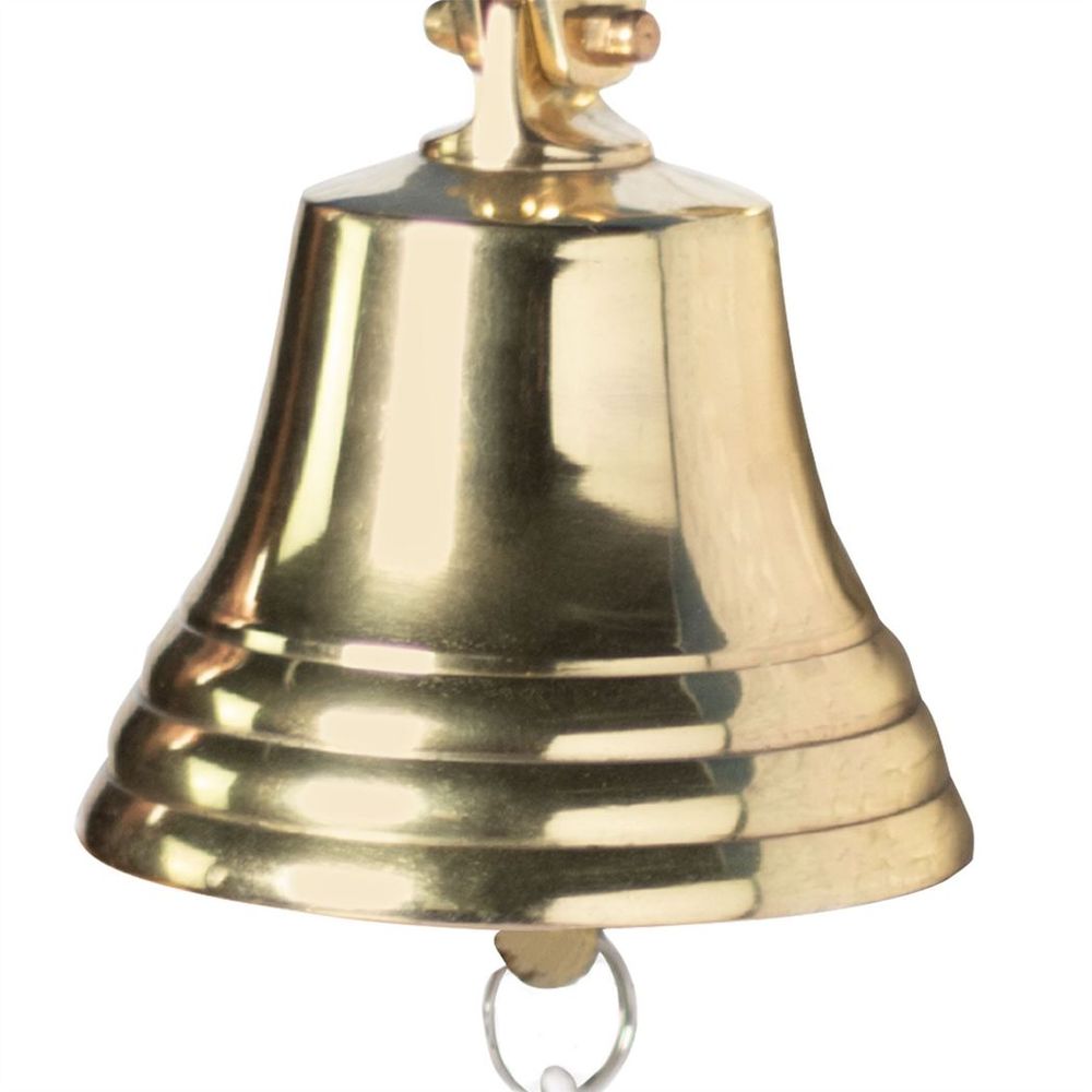 Vintage Gold Ship Bell | Wall Mounted | M&W | High Quality | Perfect for Home or Bar Use