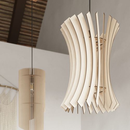 Pendant lamp wood Oriana Scandinavian Design E27