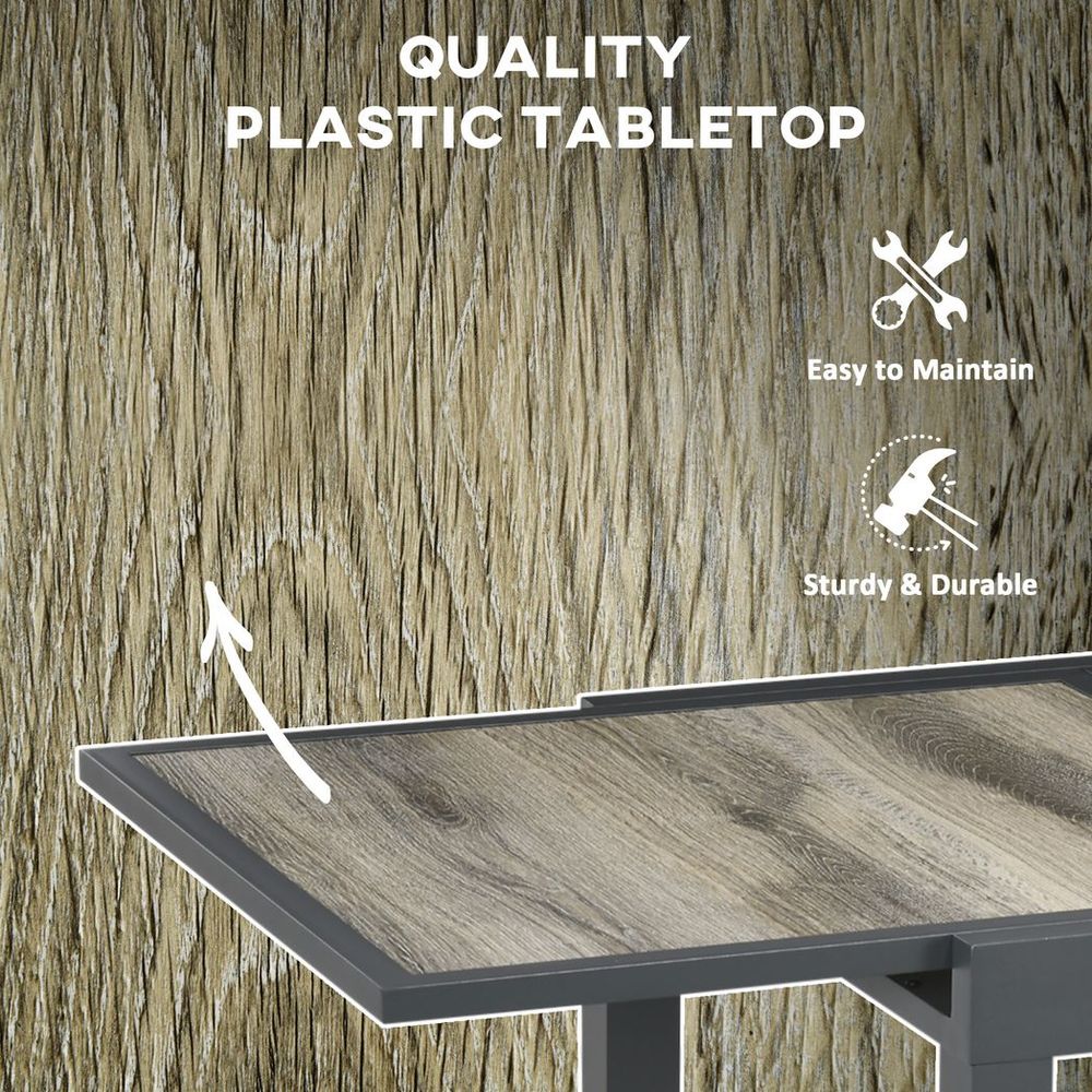 Outsunny Extendable Outdoor Dining Table - Aluminium Rectangular Patio Table