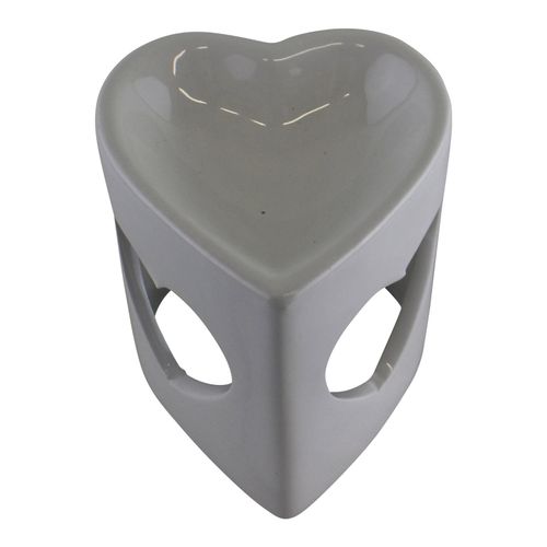 Heart Shaped White Ceramic Oil Burner