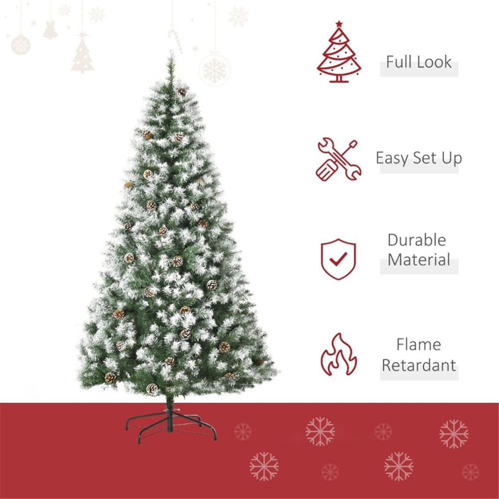 6 ft Christmas Tree Artificial Green Snow dipped design
