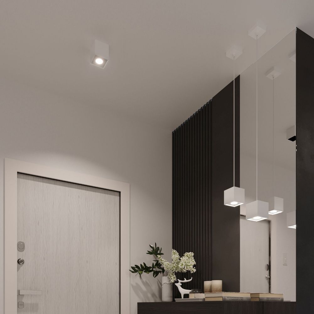 Pendant lamp aluminum Quad modern Design GU10