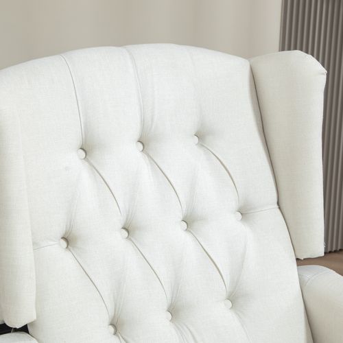 HOMCOM Manual Reclining Armchair Recliner with Footrest