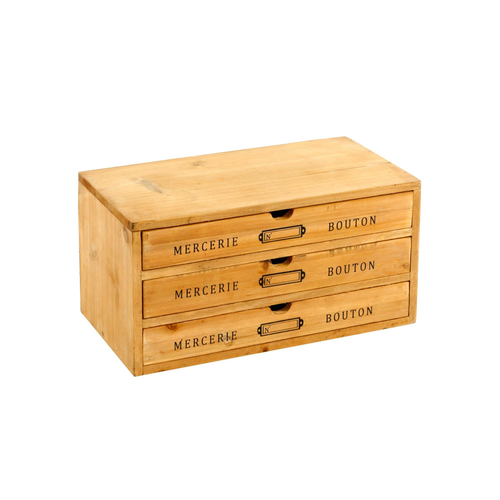 Three Drawers Shabby Chic Storage Organizer