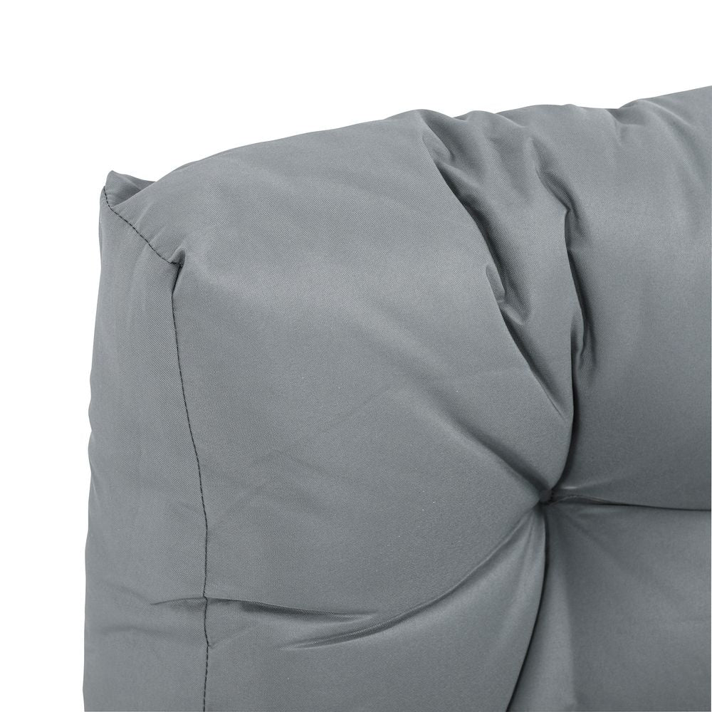 Transform Pallets with 2Pcs Garden Tufted Dark Grey Cushions - Comfortable & Stylish