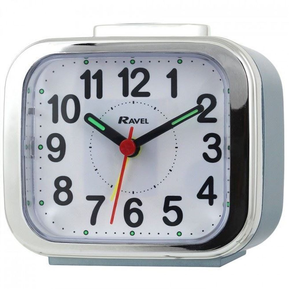 Ravel Chrome Edge Blue Alarm Clock RC027.6