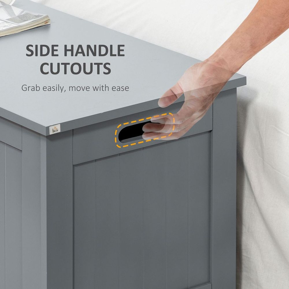 HOMCOM Large Storage Box Toy Chest Cabinet Unit Organizer with Safety Hinges
