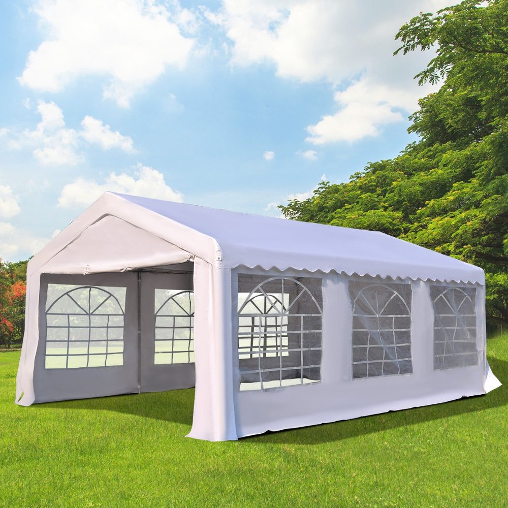 Premium Gazebo Marquee Party Tent - Steel Frame, White