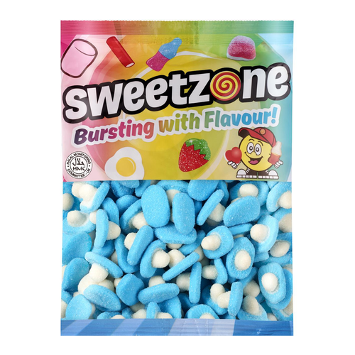 Blue Raspberry Mushrooms 1kg Bag Sweets