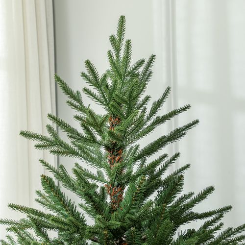 HOMCOM 5 Foot Artificial Christmas Tree with Realistic Hinged Branches